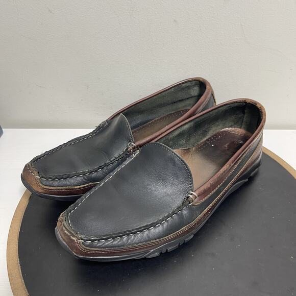 Allen Edmond Shoes Men 12 D Boulder Leather Slip On Loafers Comfort Driving - Picture 4 of 12